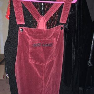 Hot topic corduroy overall dress